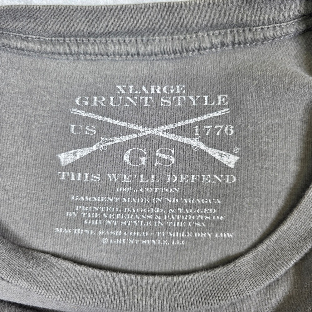 Grunt Style Golden Knights This We'll Defend T-Shirt Men's Size XL Gray Hockey - Picture 4 of 9